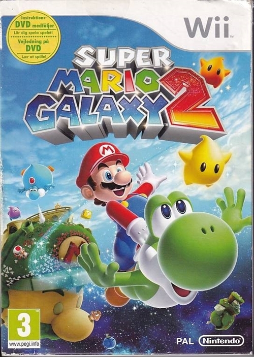 Super Mario Galaxy 2 - Med Tutorial DVD i Papæske - Nintendo Wii (B Grade) (Genbrug)